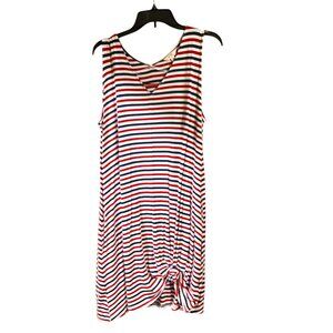 Maxi Sundress, Red|White|Blue Stripes, Size OX